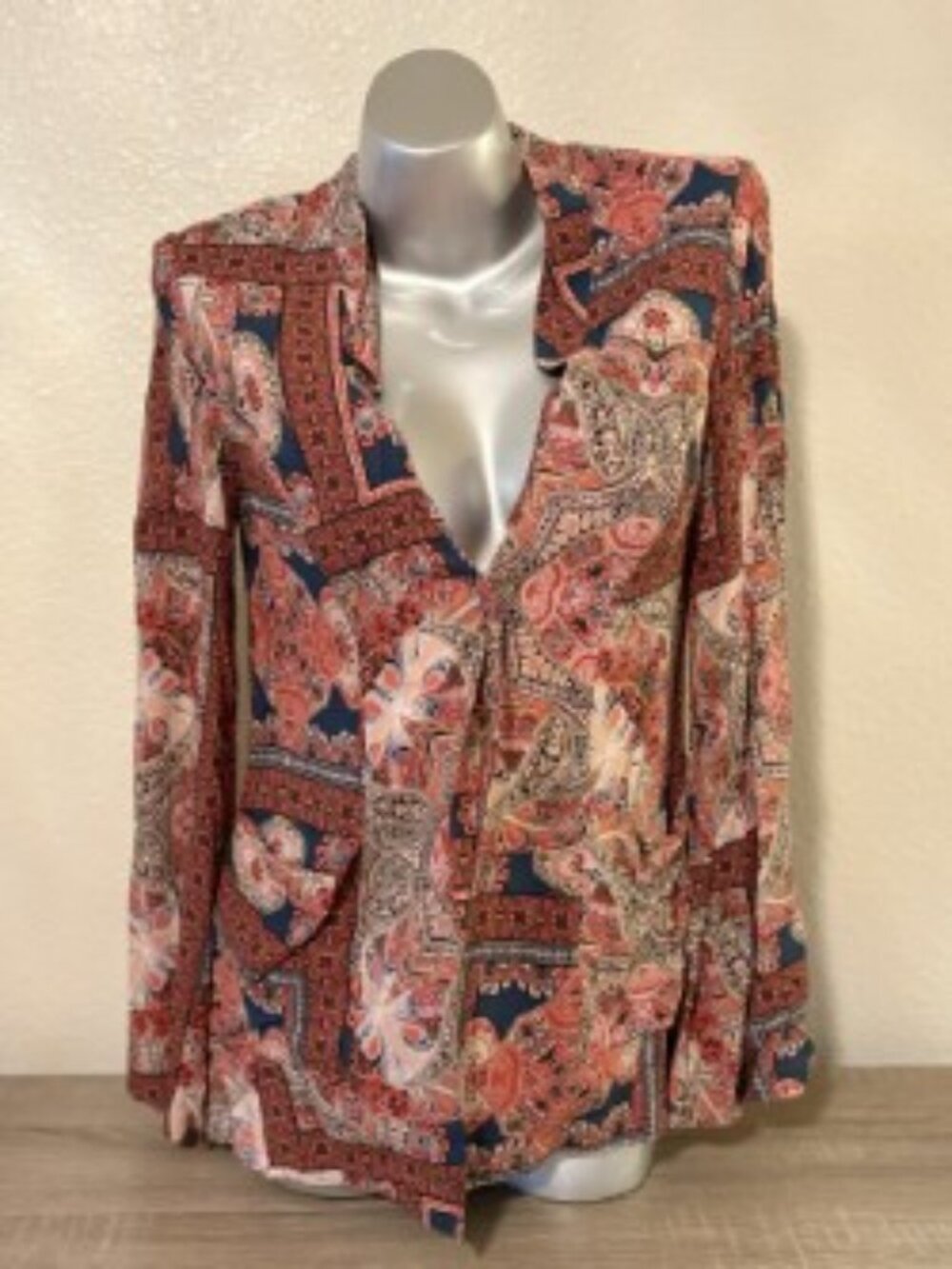 BCBGMaxazria Women's Multi Blouse Size Small